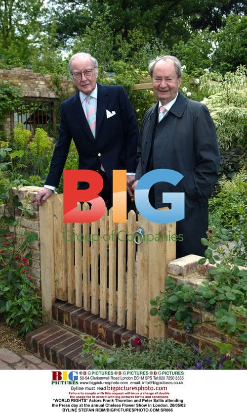 Frank Thornton and Peter Sallis at Chelsea Flower Show