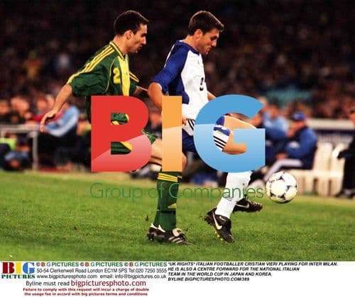 Footballer Cristian Vieri Playing for Inter Milan
