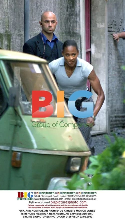 Marion Jones on Set for AmEx Advert