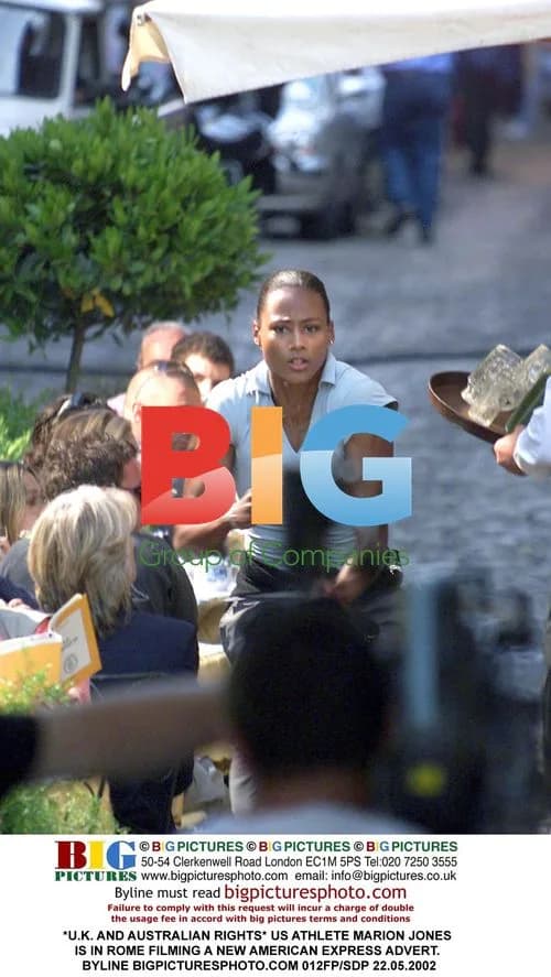 Marion Jones in Rome for American Express Ad