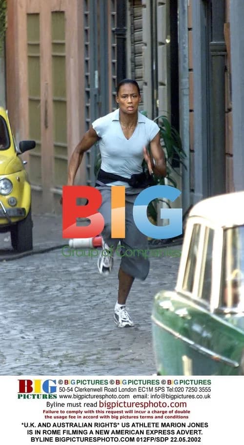 Marion Jones Films American Express Ad in Rome