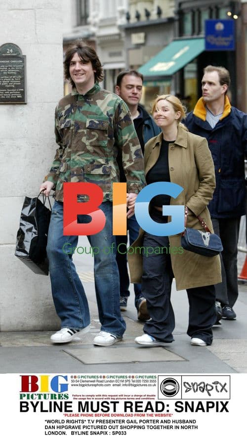 Gail Porter and Husband Dan Hipgrave Shopping in London