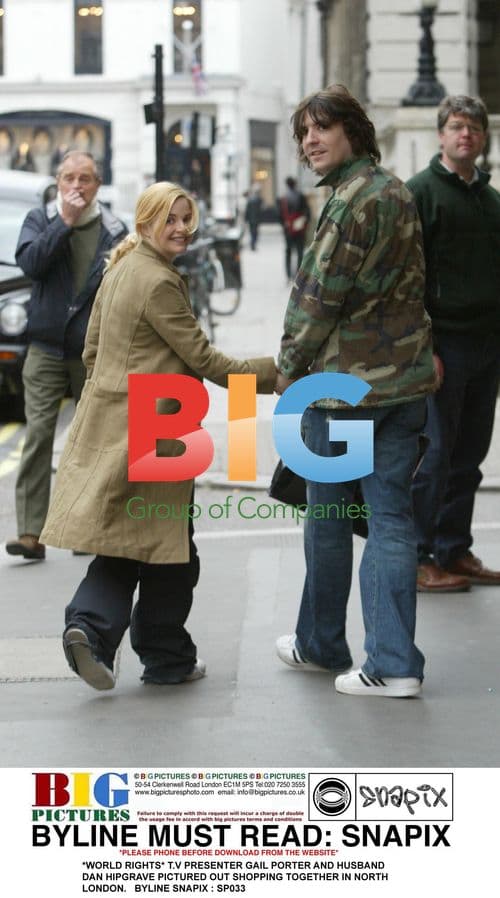 Gail Porter and Husband Dan Hipgrave Shopping in London