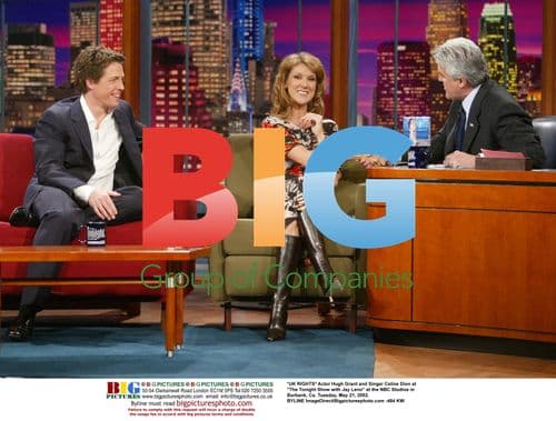 Hugh Grant and Celine Dion at 'The Tonight Show'