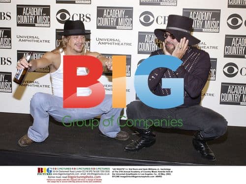 Kid Rock and Hank Williams Jr. Backstage at 2002 ACM Awards