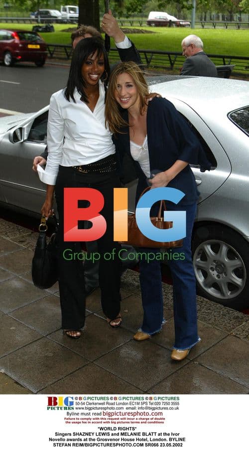 Singers SHAZNEY LEWIS and MELANIE BLATT at Ivor Novello awards