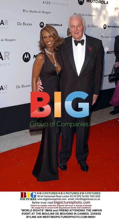 IMAN and Friend at amFAR Event in Cannes