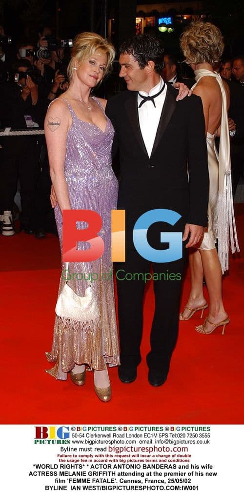 Antonio Banderas and Melanie Griffith at 'FEMME FATALE' premiere