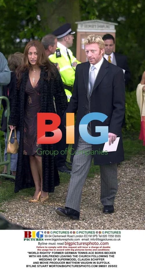 Boris Becker and girlfriend at Claudia Schiffer's wedding
