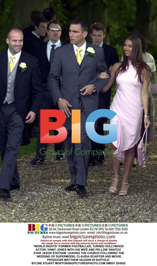 Vinny Jones and Jason Statham at Schiffer-Vaughn Wedding