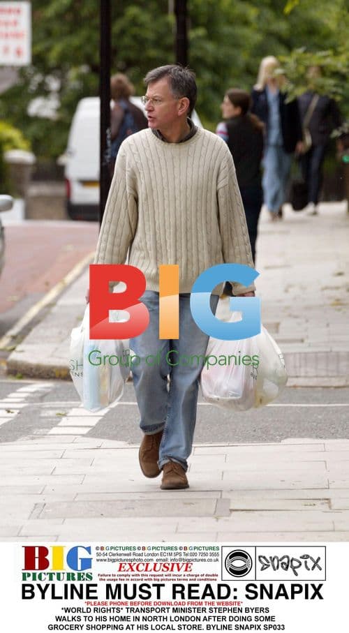 TRANSPORT MINISTER STEPHEN BYERS GROCERY SHOPPING