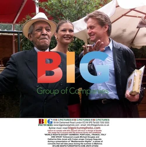 Michael Douglas and Catherine Zeta Jones with Compay Segundo