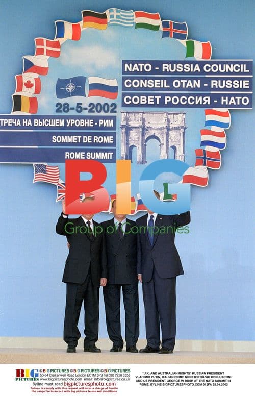 Putin, Berlusconi, and Bush at NATO Summit