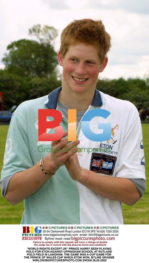 Prince Harry plays polo at Rutland