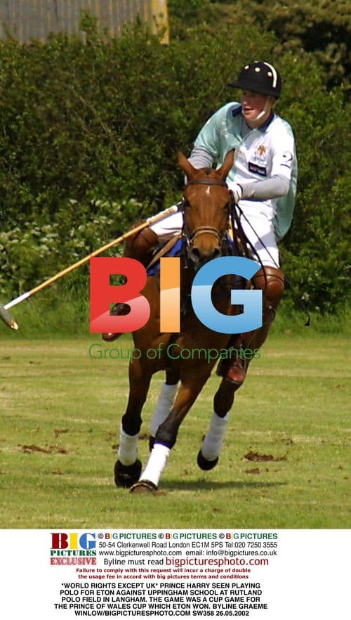 Prince Harry Plays Polo at Rutland Polo Field