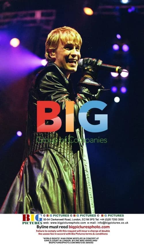 Kian from Westlife in concert