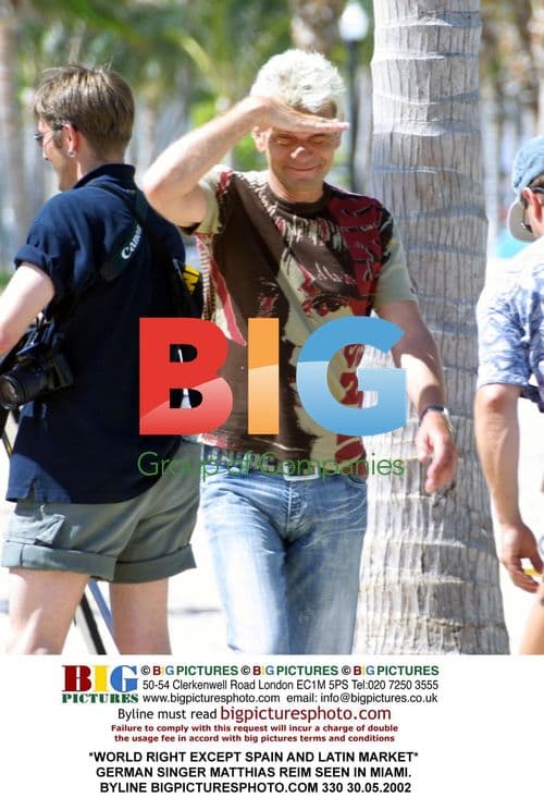 German Singer Matthias Reim Seen in Miami