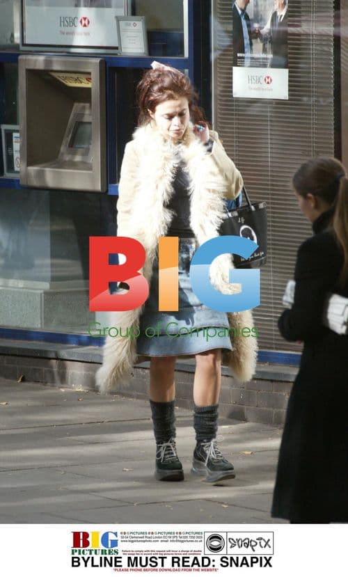 Helena Bonham Carter Seen Walking in North London