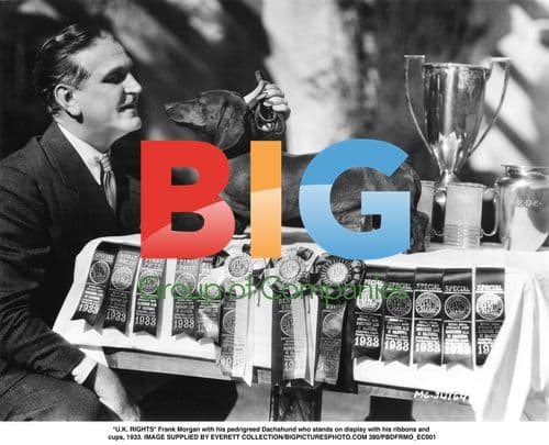 Frank Morgan and His Prized Dachshund, 1933