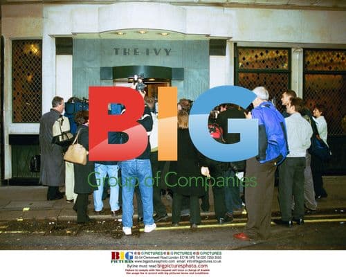 TV Cameras and Press at The Ivy Restaurant