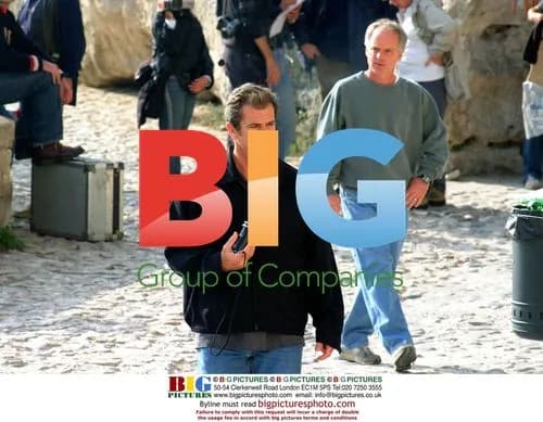 Mel Gibson on set in Matera, Italy