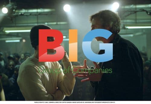 Eminem & Director Curtis Hanson on 8 Mile Set