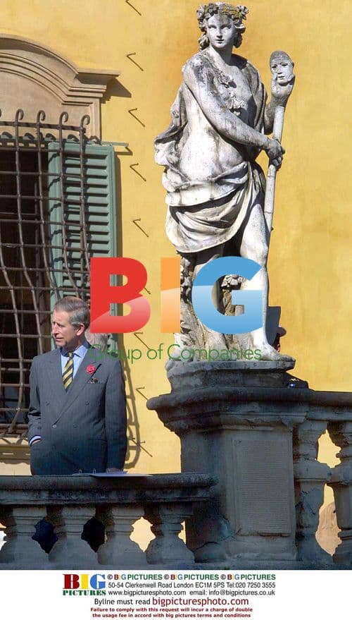 Prince Charles Visits Villa La Pietra in Florence