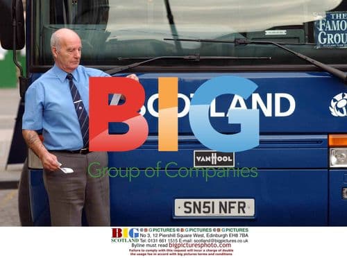 Scotland rugby team bus with parking ticket
