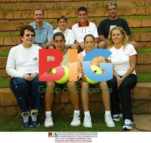 Billy Jean King and Amanda Coetzer at Sun City Tennis Tournament