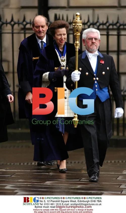 Princess Anne Arrives for Edinburgh Installation