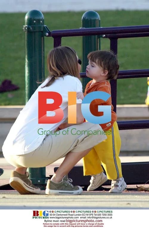 Calista Flockhart and son Liam at park