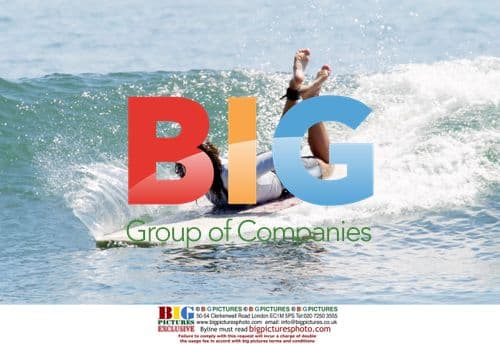 Minnie Driver Surfing in Malibu