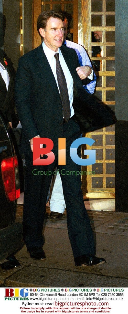 Peter Mandelson at The Ivy Restaurant