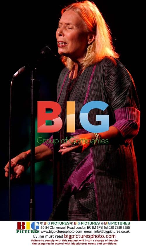 Joni Mitchell performs at Stormy Weather Benefit