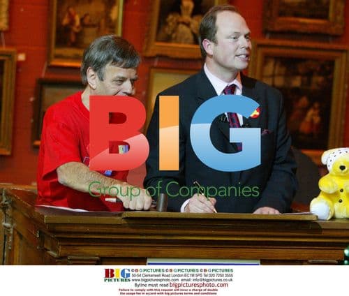 Tony Blackburn and James Braxton at Children in Need Bargain Hunt