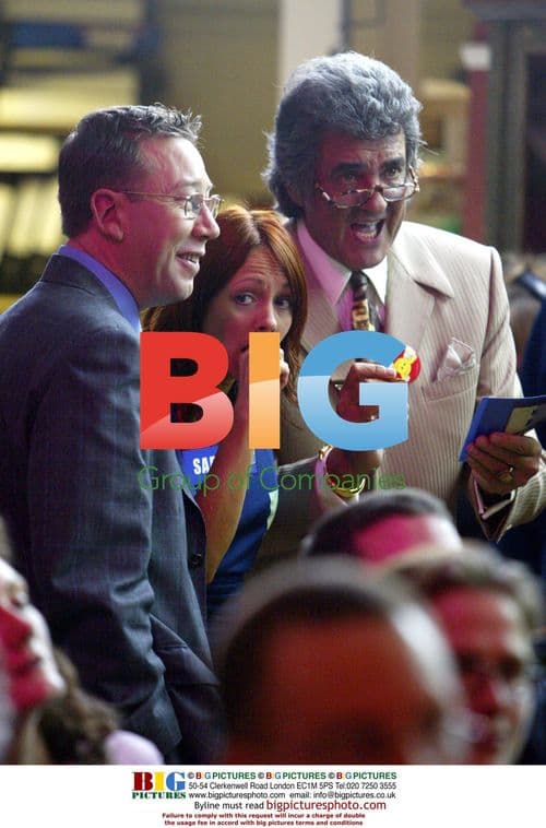 Sarah Kaywood and David Dickinson at Children in Need Bargain Hunt