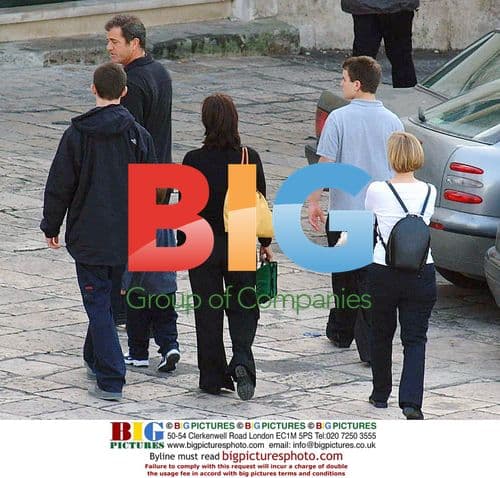 Mel Gibson Attending Mass in Matera, Italy