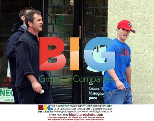 Mel Gibson Attending Mass with Family in Italy