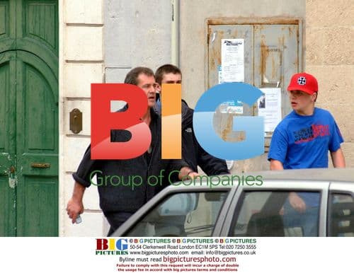 Mel Gibson Attending Mass with Family in Italy