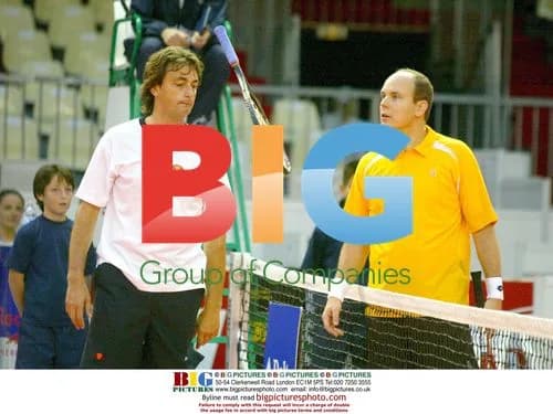 Henri Leconte and Prince Albert at Legends of Monte Carlo