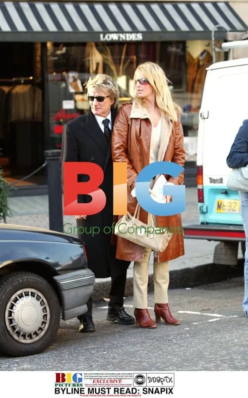 Rod Stewart and Penny Lancaster shopping in London