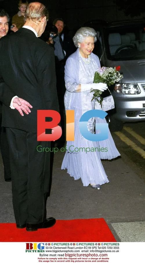 Queen Elizabeth II and Prince Philip at 'The Mousetrap'