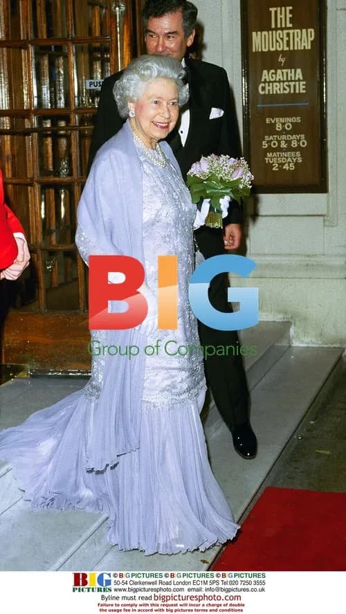 Queen Elizabeth II at 'The Mousetrap' 50th Anniversary