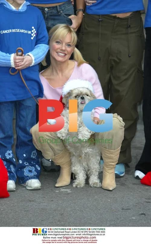 Geri Halliwell and Popstars girls visit kids' cancer unit