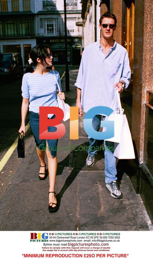 Andrea Corr with boyfriend Giles Baxendale in London