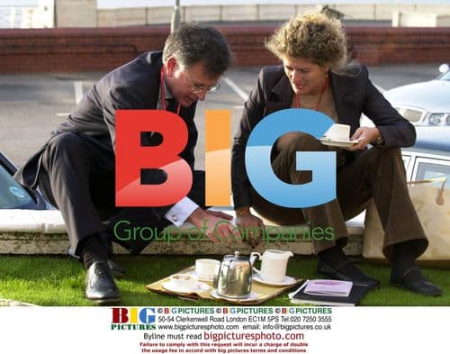 Former Labour Minister Stephen Byers Enjoying Tea