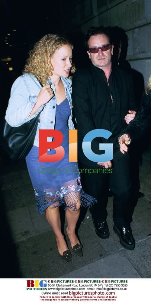 Bono leaving Odeans with Lorraine Pilkington