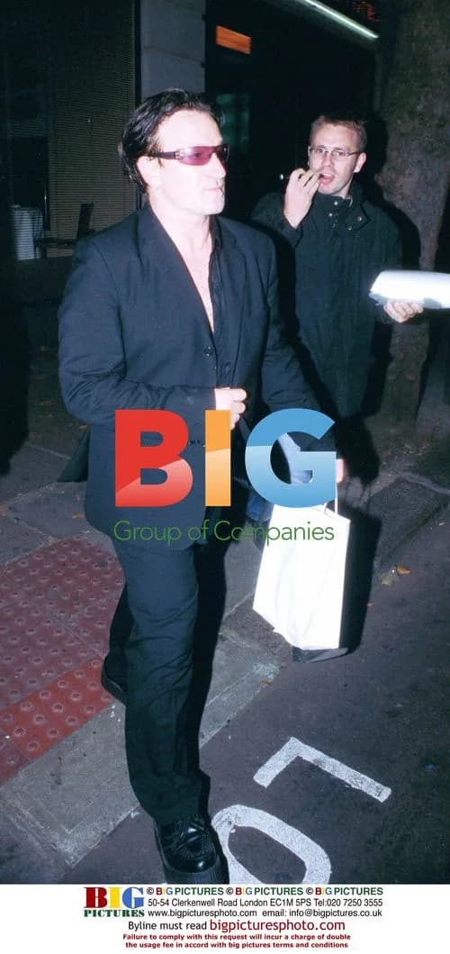 Bono leaves Odeans with Lorraine Pilkington