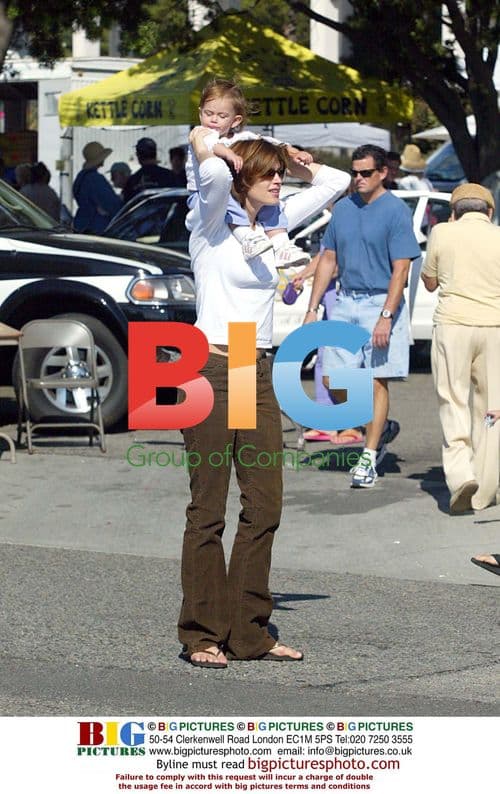 Cindy Crawford and family at Santa Monica fair