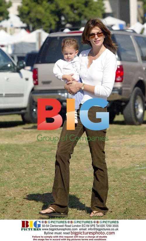 Cindy Crawford at Santa Monica Fair with Family